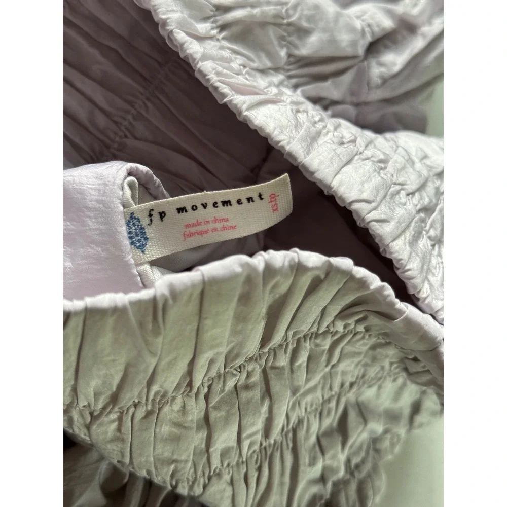 FP‎ Movement The Way Home Shorts Lavender Purple High Rise Smocked Running XS